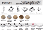 ΚΟΝΔΥΛΙ ΚΑΡΒΙΔΙΟΥ freud D3 h13mm Η60 A6mm Finishing router cutter downcut with right-hand Z1 SCH1DFN110R - Image 2